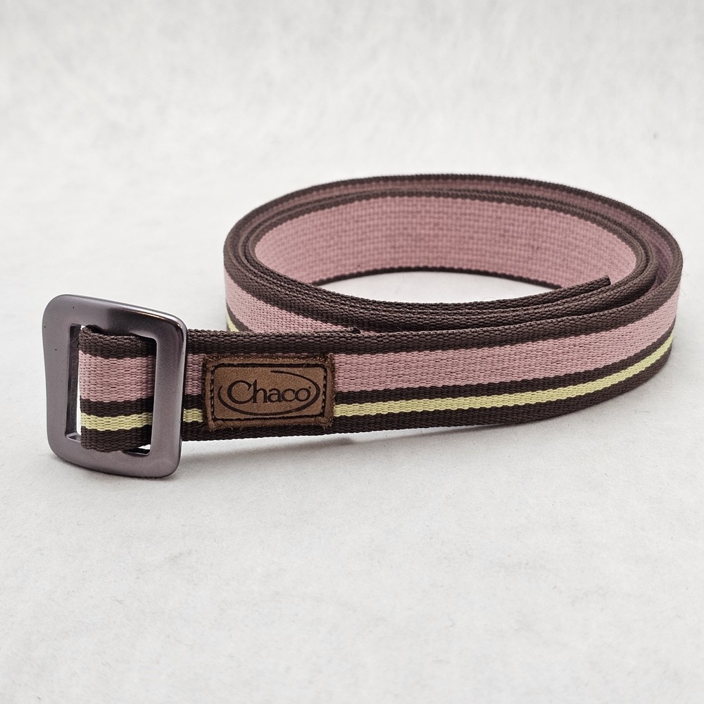 NWOT Chaco Unisex Nylon Adjustable Webbing Belt 45" X 1" Pink Multicolor